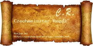 Czechmeiszter Regő névjegykártya